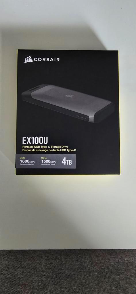 Corsair EX100U 4TB SSD, Computers en Software, Harde schijven, Nieuw, Extern, SSD, USB, Ophalen of Verzenden