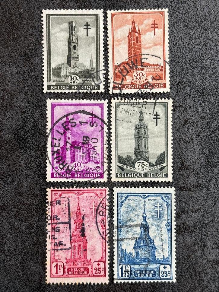 1939 OBP 519-524 TBC bestrijding “Belforten”, gestempeld, Postzegels en Munten, Postzegels | Europa | België, Gestempeld, Frankeerzegel