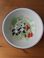 Mooie oude Chinese kom van emaille met twee panda's 20 cm., Ophalen of Verzenden