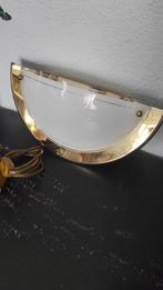 Vintage wandlamp Massive messing glas, Huis en Inrichting, Lampen | Wandlampen, Ophalen of Verzenden, Gebruikt, Glas