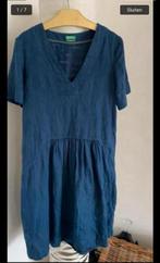 Benetton linnen s/m nieuwstaat, Kleding | Dames, Blauw, Ophalen of Verzenden, Zo goed als nieuw, Knielengte