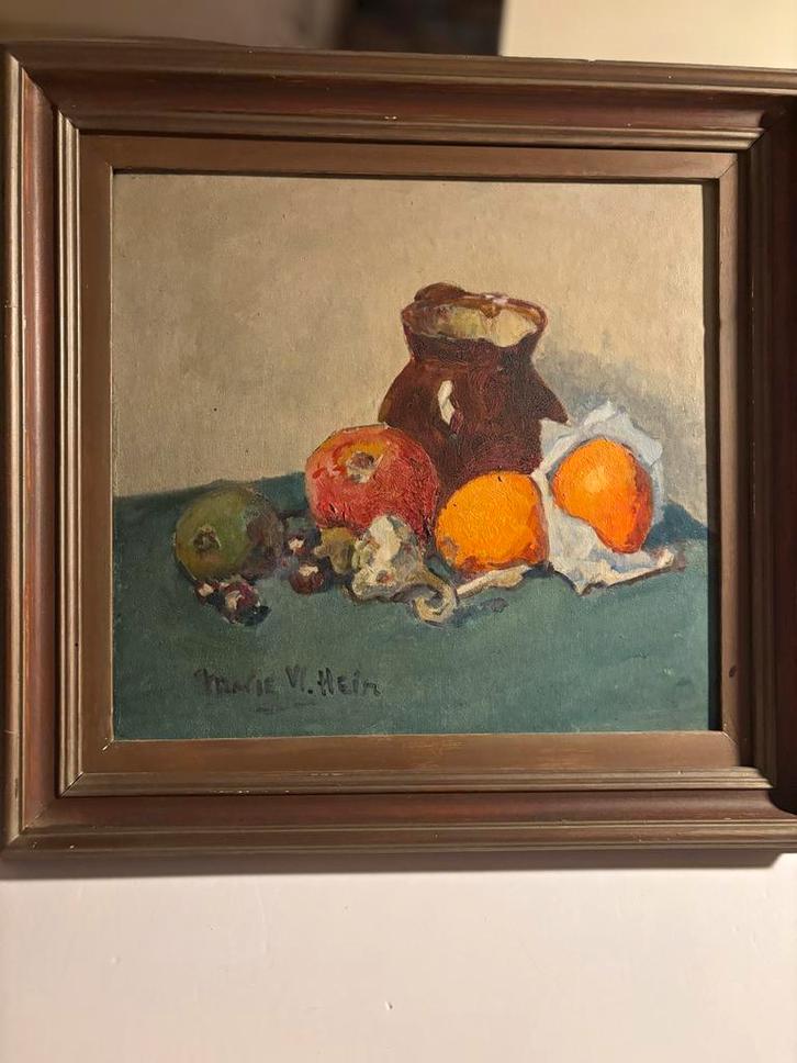 Schilderij Marie Vlielander Hein - Stilleven met Sinaasappel, Antiek en Kunst, Kunst | Schilderijen | Klassiek, Ophalen