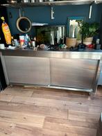 RVS werktafel met schuideuren 180x70 cm, Ophalen