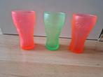 Coca cola glazen groen roze neon limited edition 3 stuks, Huis en Inrichting, Keuken | Servies, Glas of Glazen, Ophalen of Verzenden