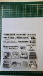 Stempelset taart, Hobby en Vrije tijd, Stempelen, Ophalen of Verzenden, Zo goed als nieuw, Clearstamp