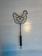 Antiek mattenkloppertje kip met hartje, Huis en Inrichting, Woonaccessoires | Overige, Ophalen of Verzenden, Zo goed als nieuw