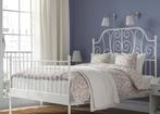 Ikea Leirvik Bed 180 bij 200, Huis en Inrichting, Slaapkamer | Bedden, Ophalen, Wit, Tweepersoons, Zo goed als nieuw