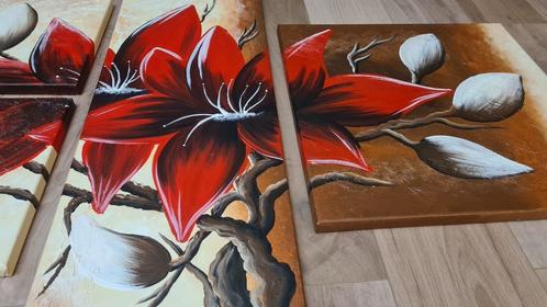 Acryl Schilderij 5 Luik Magnolia XXL (155 x 80 Cm), Huis en Inrichting, Woonaccessoires | Schilderijen, Tekeningen en Foto's, Zo goed als nieuw