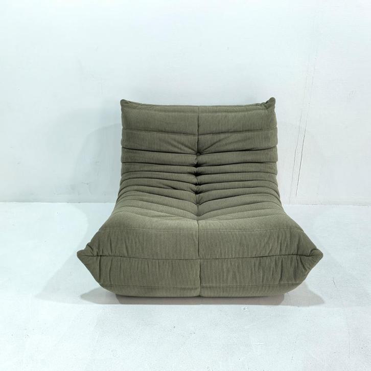 Modulaire Togo 1-Zits bank Rib stof kleur: Donker groen, Huis en Inrichting, Banken | Sofa's en Chaises Longues, Nieuw, Eenpersoons