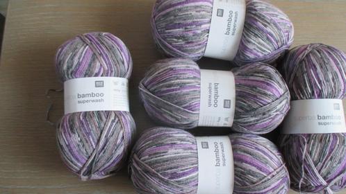 Rico Design Superba Bamboo Superwash 003 Grau Mix 5 bol, Hobby en Vrije tijd, Breien en Haken, Nieuw, Breien of Haken, Wol of Garen