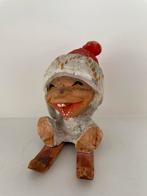 Henning Norway ski troll houten beeldje gesigneerd Noors, Ophalen of Verzenden, Gebruikt