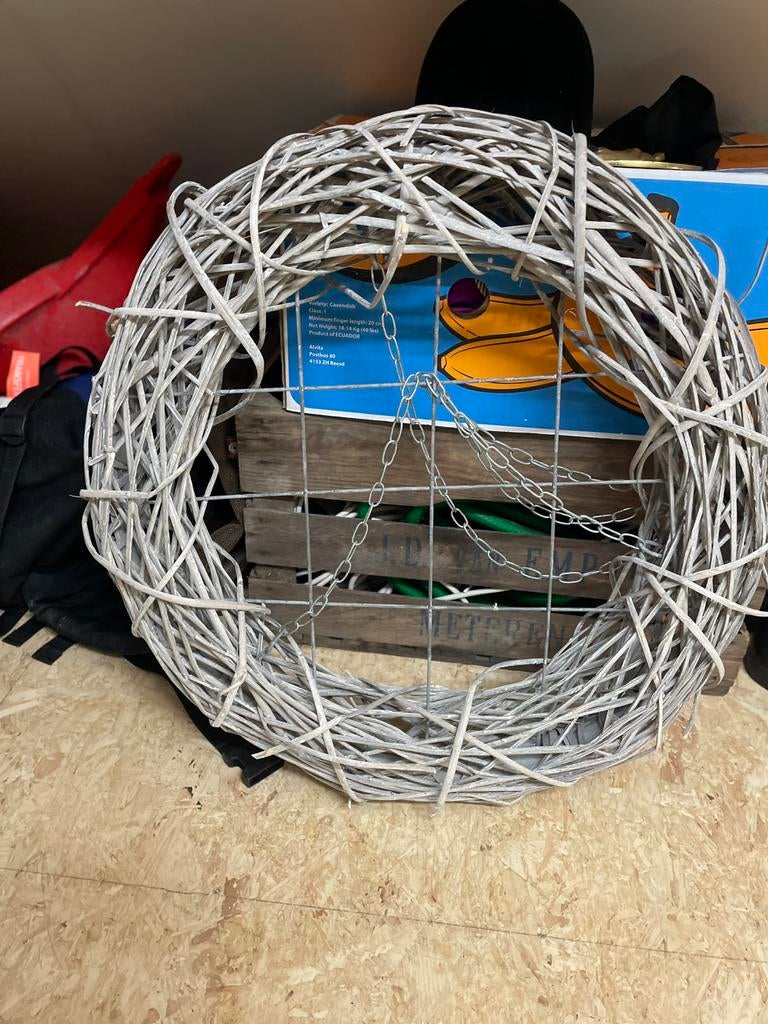 Grote riette krans hangen, Hobby en Vrije tijd, Knutselen, Ophalen of Verzenden, Zo goed als nieuw