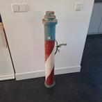 Antieke kapperspaal 105cm hoog, Ophalen of Verzenden, Zo goed als nieuw