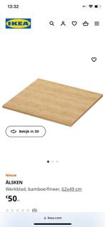Bamboe IKEA werkblad 62x49 cm (nieuw in doos), Nieuw, Minder dan 50 cm, Ophalen of Verzenden, 50 tot 75 cm