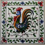 Dienblad met tegeltableau met 9 tegels van vogels, Ophalen of Verzenden