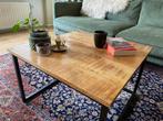 Salontafel industrieel - mangohout - zwart staal mat, Huis en Inrichting, Ophalen, Gebruikt, 50 tot 100 cm, Vierkant