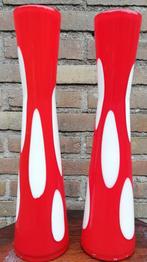 Vaas. MURANO vaas. 2 st. Ca 1970. 47 cm. RARE., Huis en Inrichting, Woonaccessoires | Vazen, Ophalen, Minder dan 50 cm, Rood, Glas