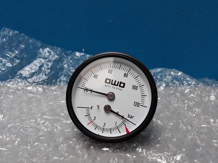 Manometer AWB Thermomaster 1 VR  Art.nr.: A110241.20, Doe-het-zelf en Verbouw, Verwarming en Radiatoren, Nieuw, Cv-ketel of Combi-ketel