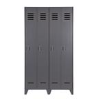 Woood Stijn Hoog 2drs Lockerkast Steel Grey, Ophalen, Zo goed als nieuw