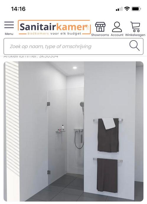 Randloze douchedeur 80x 200 cm, Huis en Inrichting, Badkamer | Badkamermeubels, Nieuw, Overige typen, 200 cm of meer, 50 tot 100 cm