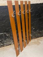 Vintage mid century kapstok wandkapstok teak latten, Gebruikt, 100 tot 150 cm, Hout, Ophalen