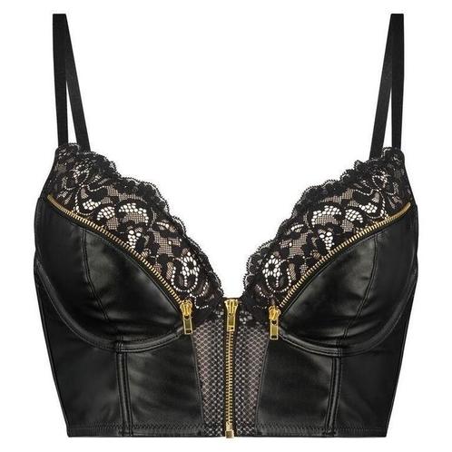 Hunkemoller Talia bh zgan 80E leer, Kleding | Dames, Ondergoed en Lingerie, BH, Zwart, Ophalen of Verzenden