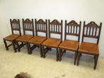 Set van 6 antieke eiken stoelen, Antiek en Kunst