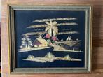 Schilderij gemaakt met stro wanddecoratie stro-schilderij, Ophalen of Verzenden