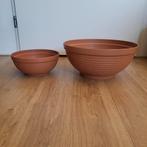 26x terracotta kunstof schaal groot en klein, Tuin en Terras, Bloempotten, Kunststof, Gebruikt, Tuin, Rond