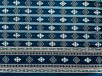 Batik etnik stof (1.10 x 5.00 meter), Hobby en Vrije tijd, Stoffen en Lappen, Blauw, Ophalen of Verzenden, 30 tot 120 cm, Katoen