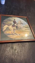 Klassiek Schilderij Ruiter te Paard Ingelijst Faust Gesignee, Ophalen