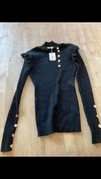 Zwarte Giorgia Trui met Gouden Knopen - Maat M/L, Ophalen of Verzenden, Nieuw, Maat 38/40 (M), Zwart