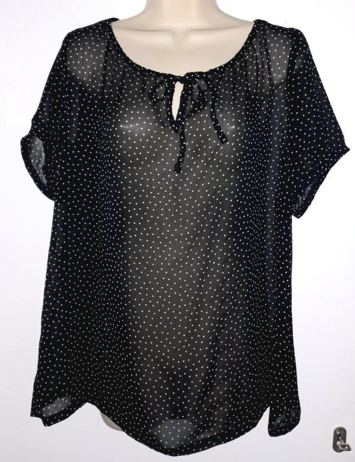 Zomer tuniek maat 46, Kleding | Dames, Grote Maten, Zo goed als nieuw, Blouse of Tuniek, Zwart, Ophalen of Verzenden