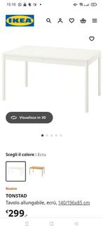 Tafel IKEA Tondstad (NEW) 140/196 X 85, Huis en Inrichting, Tafels | Eettafels, Ophalen of Verzenden, Zo goed als nieuw, Rechthoekig