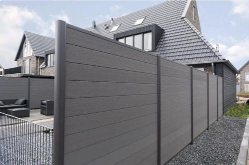 Grijze composiet schuttingplanken, Tuin en Terras, Schuttingen, Nieuw, Overige materialen, Minder dan 3 meter, Ophalen