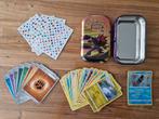 Pokemon bewaarblikje/mini tin met 25 kaarten,  1 glimmende!, Ophalen of Verzenden, Zo goed als nieuw, Meerdere kaarten, Foil