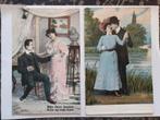 2 x kaart 1908 Rilland Bath Zeeland Helena Sentse 21 jaar, Ophalen, Voor 1920, Gelopen, Zeeland