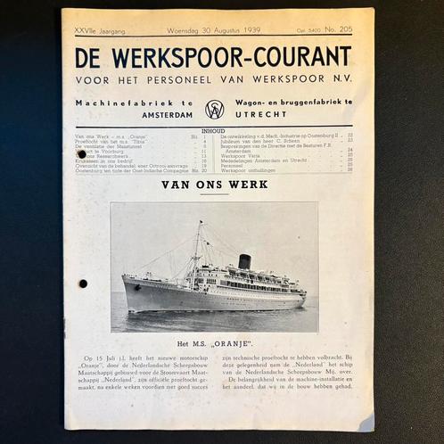De Werkspoor-courant (o.a. scheepsmotoren) (1939), Verzamelen, Scheepvaart, Gebruikt, Boek of Tijdschrift, Motorboot, Ophalen of Verzenden