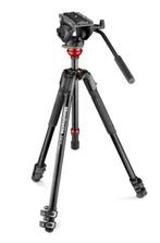 Manfrotto videostatief 755 XB met fluid head MVH 500 AH, Ophalen of Verzenden, Minder dan 150 cm, Driepoot