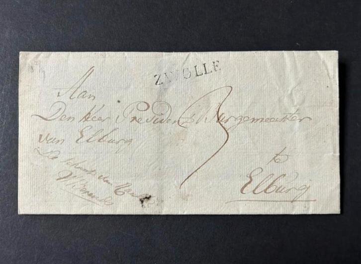 Brief aan Burgemeester Elburg, 1812, Postzegels en Munten, Brieven en Enveloppen | Nederland, Envelop, Ophalen of Verzenden