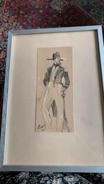 Tekening/aquarel van soldaat/huzaar 1897, Ophalen of Verzenden