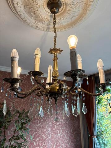 Kroonluchter met Kristallen - Perfecte Staat beschikbaar voor biedingen