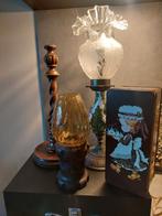 antieke tafellamp incl vintage spullen, Antiek en Kunst, Curiosa en Brocante, Ophalen of Verzenden
