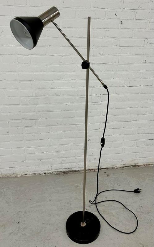 Vintage hengellamp, vloerlamp, Huis en Inrichting, Lampen | Vloerlampen, Zo goed als nieuw, Minder dan 100 cm, Metaal, Ophalen of Verzenden