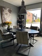Eetkamerstoelen, Huis en Inrichting, Stoelen, Ophalen, Gebruikt, Metaal, Grijs