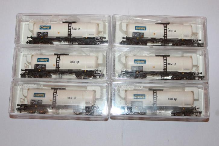 NS Fleischmann stam van 6 DSM tankwagons, Hobby en Vrije tijd, Modeltreinen | N-Spoor, Nieuw, Wagon, Gelijkstroom, Fleischmann
