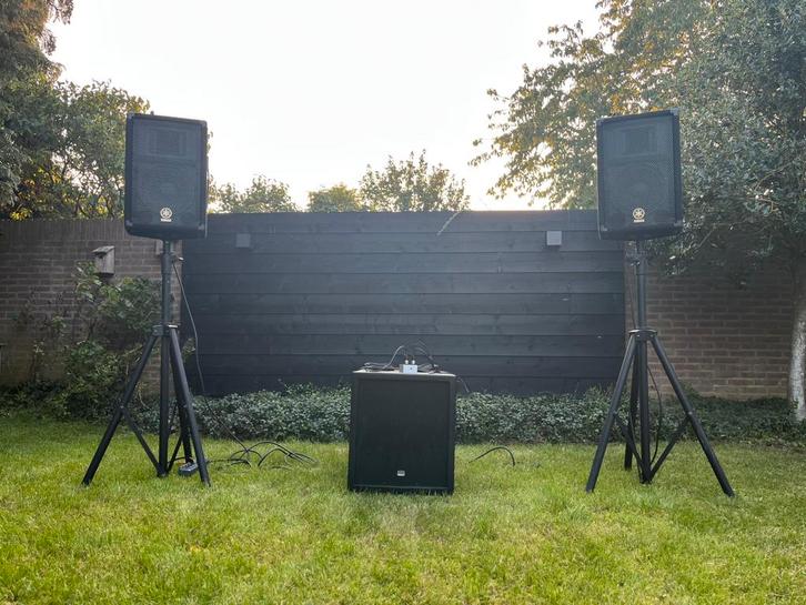 Te huur: party speakers t/m 100 mensen, Audio, Tv en Foto, Luidsprekers, Nieuw, Front, Rear of Stereo speakers, 120 watt of meer