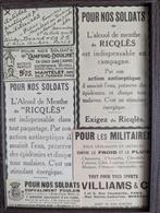 Diverse Franse advertenties voor militairen uit WO1, Verzamelen, Tijdschriften, Kranten en Knipsels, Ophalen of Verzenden, Voor 1920