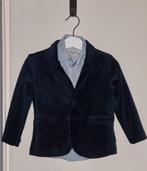 Colbert velours donker blauw met licht blauwe blouse maat 92, Ophalen of Verzenden, Zo goed als nieuw, Jongen