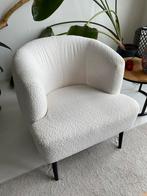 White teddy armchair, Ophalen, Gebruikt, Eenpersoons, Rechte bank